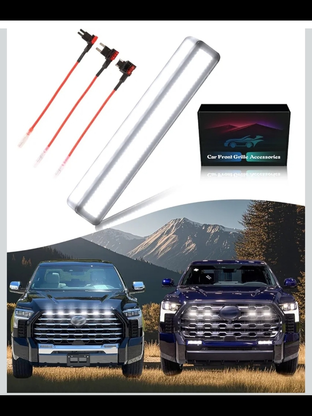 6 Pack Front Bumper LED Grill Light Kit for 2019-2024 2025 Toyota Tundra Raptor